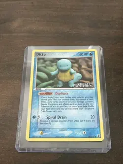 2005 Pokemon EX Delta Species Ditto Squirtle STAMPED Reverse Holo 64/113 (LP) - Image 1