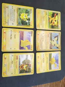 Pikachu Lot 6 different Pokemon With 21/108 Power Keepers Rare Reverse (Played) - Image 1