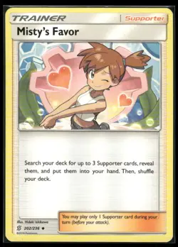 Misty's Favor 202/236 UC Unified Minds Pokemon MP AA-357 - Image 1