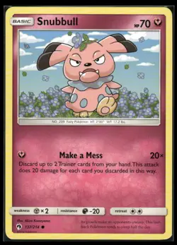 Snubbull 137/214 C Lost Thunder Pokemon LP AC-340 - Image 1