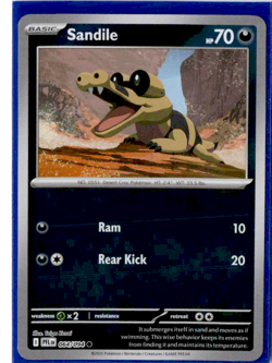 Sandile - 064/094 - Reverse Holo - Pokemon Phantasmal Flames - Image 1