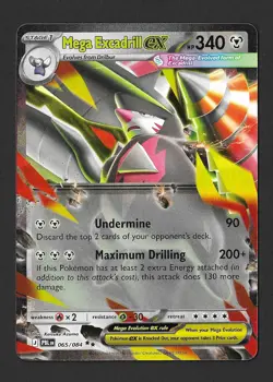 Mega Excadrill ex 065/084 Pitch Black English Unreleased Pokemon Card NM - Image 1
