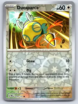 Dunsparce 079/131 Pokemon Prismatic Evolutions Reverse Holo NM/LP - Image 1