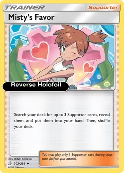 Pokemon - Misty's Favor - Reverse Holofoil [SM11 - 202/236 Near Mint] - Image 1