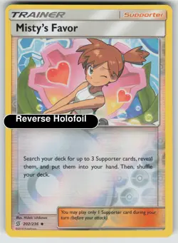 Pokemon - Misty's Favor - Reverse Holofoil [SM11 - 202/236 Near Mint] - Image 2