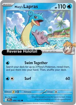 Pokemon - Misty's Lapras - Reverse Holofoil [DRI - 050/182 Near Mint] - Image 1
