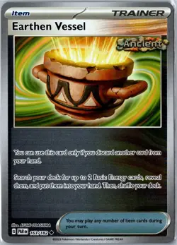 Pokemon Card - Earthen Vessel 163/182 Paradox Rift Uncommon Reverse Holo NM - Image 1