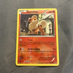 Pokemon TCG Growlithe 10/99 Next Destinies Reverse Holo - Image 1