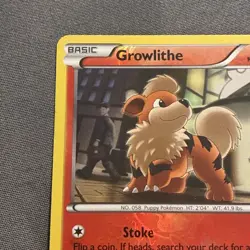 Pokemon TCG Growlithe 10/99 Next Destinies Reverse Holo - Image 2