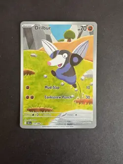 Drilbur 124/086 Sv: Pokemon Black Bolt Illustration Rare Holo - NM - Image 1