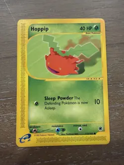 Reverse Holo E-Reader Hoppip 112/165 Expedition Toshinao Aoki Pokemon TCG Card - Image 1