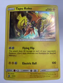 Pokemon Tapu Koko SM30 HOLO RARE SUN & MOON PROMO TCG NEAR MINT NM CARD - Image 1