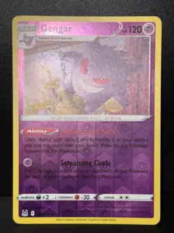 Gengar 066/196 SWSH Lost Origin Rare Reverse Holo Pokemon Card NM - Image 2