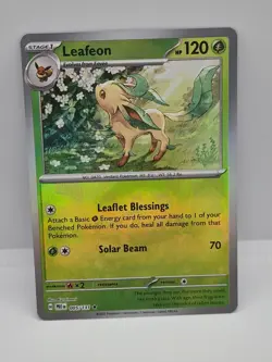 Pokemon Leafeon Prismatic Evolutions Master Ball Reverse Holo Card 005/131 - Image 2