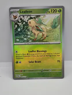 Pokemon Leafeon Prismatic Evolutions Master Ball Reverse Holo Card 005/131 - Image 3