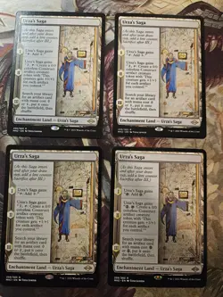 FOUR (4) MTG Urza's Saga Magic: the Gathering Enchantment Land Cards (From MH2) - Image 1
