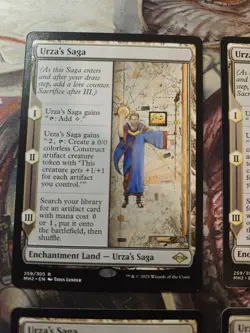 FOUR (4) MTG Urza's Saga Magic: the Gathering Enchantment Land Cards (From MH2) - Image 3