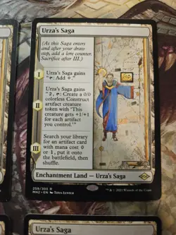FOUR (4) MTG Urza's Saga Magic: the Gathering Enchantment Land Cards (From MH2) - Image 4