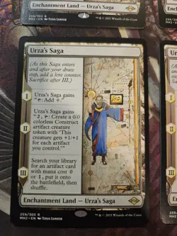 FOUR (4) MTG Urza's Saga Magic: the Gathering Enchantment Land Cards (From MH2) - Image 5