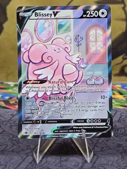 Pokemon TCG Blissey V (Alternate Full Art) 183/198 Chilling Reign Holo Card NM - Image 1