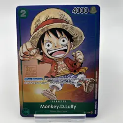 One Piece Monkey D. Luffy Card P-037 1st Anniversary Stamped Foil - English NM - Image 1