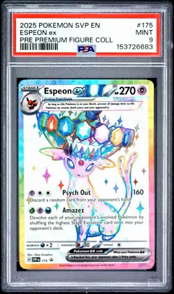 Espeon ex SVP175 Sv: Scarlet & Violet Promo Cards Holo PSA 9 - Image 1
