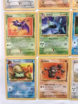 Vintage Pokemon Lot Of 20 WOTC Base Set Jungle Fossil Lot Unlimited MP - Image 5