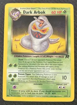 Pokemon TCG - Dark Arbok Team Rocket 19/82 Non-Holo Rare - LP/NM - Image 1