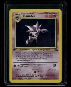 Pokemon TCG Haunter 6/62 Fossil 1st Edition Holo Rare LP - Image 1