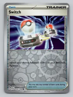 Switch 194/198 Common Scarlet & Violet Pokemon Reverse Holo Near Mint - Image 1