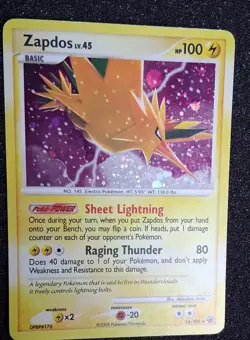 2008 Pokemon Zapdos Holo Rare Majestic Dawn 14/100 - Image 1