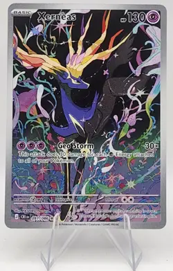 Pokemon TCG Xerneas Illustration Rare Full Art Holo HP130 091/086 Chaos Rising - Image 1