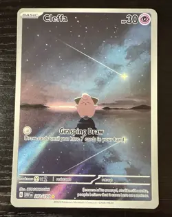 Pokemon TCG Cleffa Holo Illustration Rare SV03: Obsidian Flames 202/197 NM - Image 1
