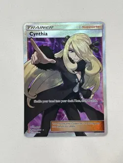 Pokemon TCG Cynthia Ultra Prism 148/156 Full Art Holo Trainer UR - Image 1
