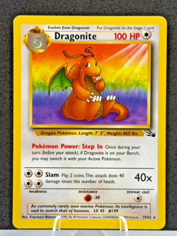 Pokemon: Dragonite 19/62 -Rare (LP) -Fossil - Image 1