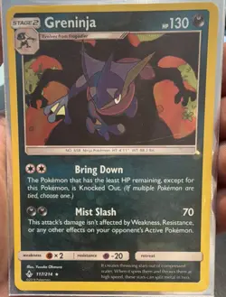 Pokemon Greninja 117/214 SM Unbroken Bonds Holo Rare 130 HP EN - Image 2
