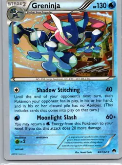 Pokemon TCG Greninja 40/122 BREAKpoint World Champs LP - Image 1