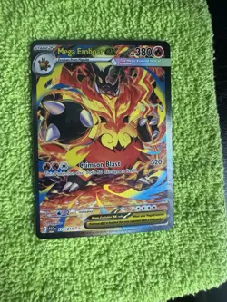Pokemon TCG Mega Emboar EX 273/217 Secret Rare Full Art Holo Ascended Heroes EN - Image 1