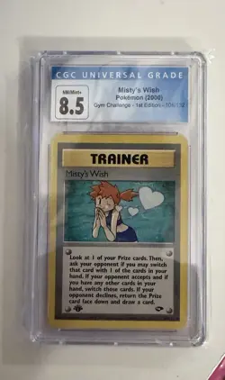 CGC 8.5 Misty's Wish 1st Edition 108/132 Gym Challenge Rare Trainer 2000 - Image 1