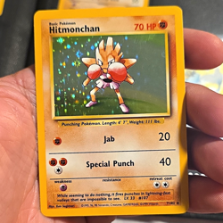 Pokemon TCG Hitmonchan 7/102 Base Set Holo Rare 1999 English 70 HP - Image 1