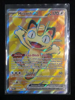 MEOWTH EX 107/088 Ultra Rare Perfect Order Pokemon Holo Near Mint - Image 1