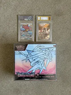 Pokemon TCG Chaos Rising Pokemon Center Elite Trainer Box - Slab Bundle - Sealed - Image 1