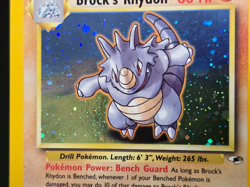 Pokemon Brock's Rhydon 2000 Pokemon Gym Heroes Holo Card LP - Image 2