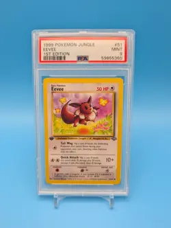 Wizards of the Coast Pokemon Jungle 1st Edition Eevee 51/64 PSA 9 (1999) - Image 1