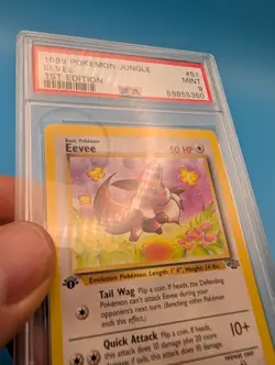 Wizards of the Coast Pokemon Jungle 1st Edition Eevee 51/64 PSA 9 (1999) - Image 3