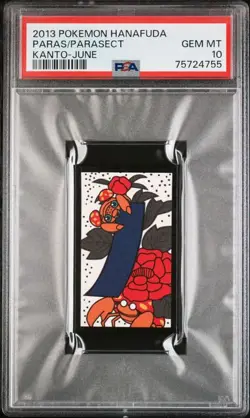PSA 10 Paras & Parasect Pokemon Hanafuda Kanto Japanese 2013 - Image 1