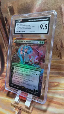 MTG Miku, Voice of Power #1598 Foil Borderless Secret Lair Drop CGC 9.5 Mint+ - Image 4