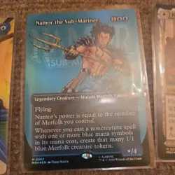 Namor the Sub-Mariner Foil Borderless Marvel Super Heroes NM MTG - Image 1