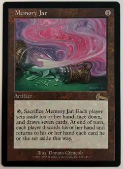 MTG Memory Jar Urza's Legacy Reserved List LP Rare - Image 1