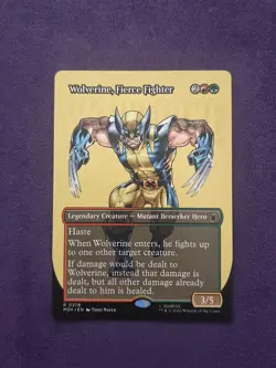 Wolverine, Fierce Fighter Borderless Marvel Super Heroes 378 Regular MTG NM - Image 1